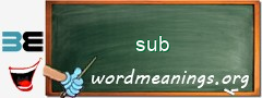WordMeaning blackboard for sub